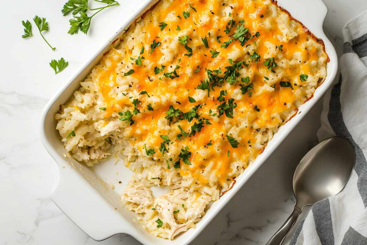 Cheesy Chicken and Rice Casserole Recipe