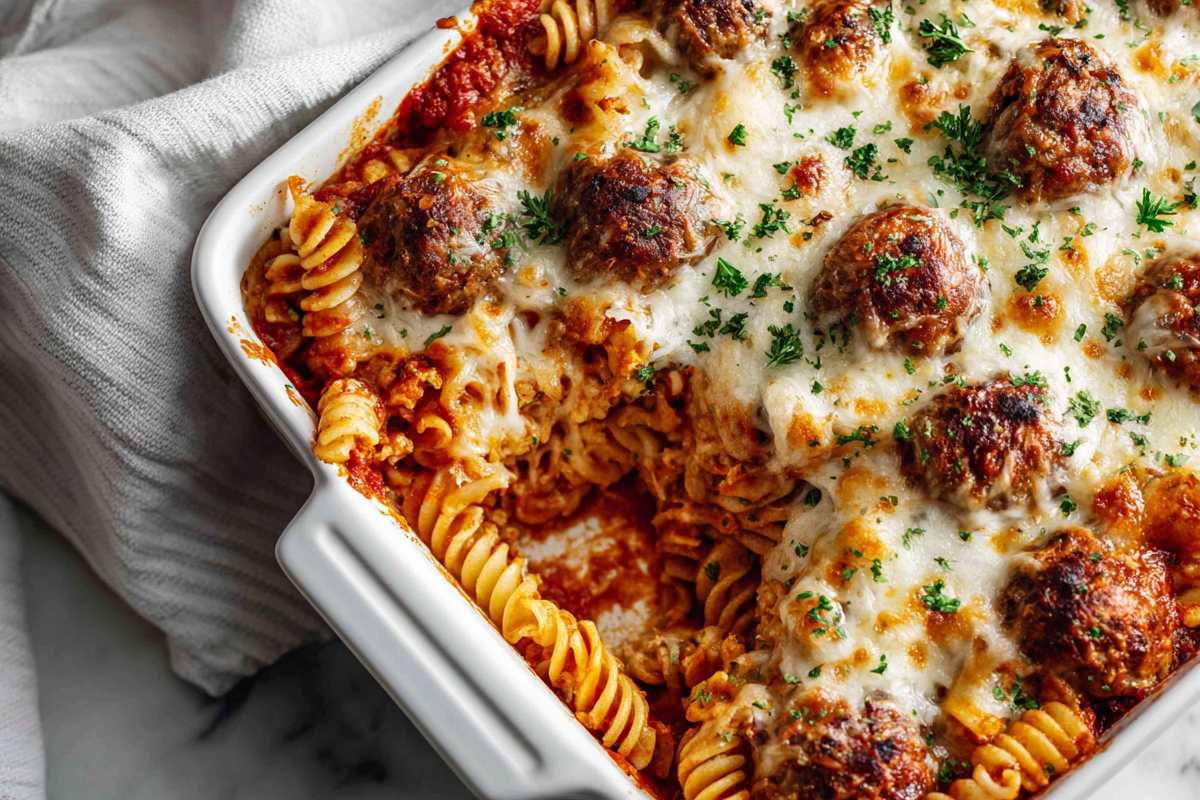 Dump and Bake Meatball Casserole Recipe